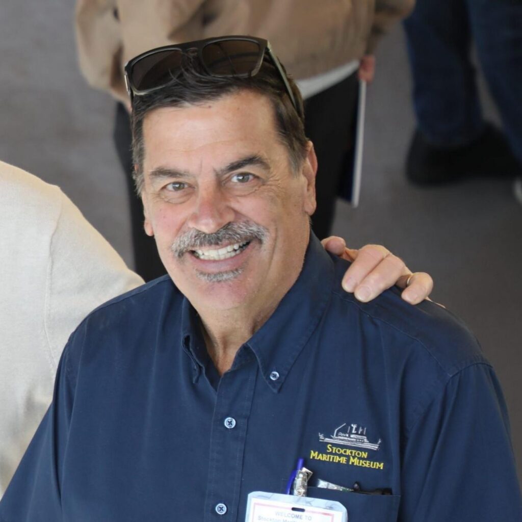 Portrait of David Rajkovich, President of the Stockton Maritime Museum.