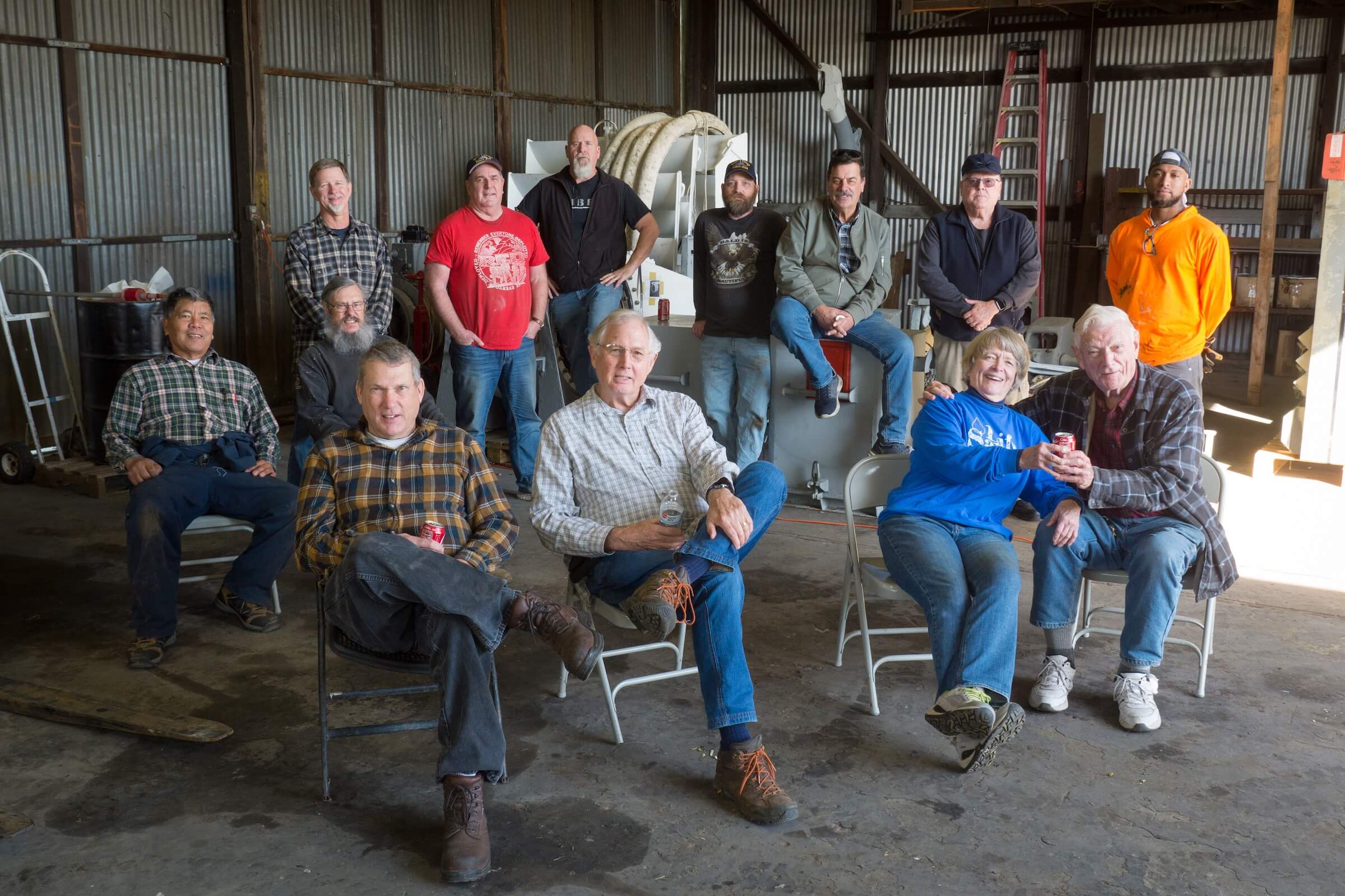 Group photo of the Stockton Maritime Museum's core volunteers who support the restoration of the USS Lucid and museum operations.